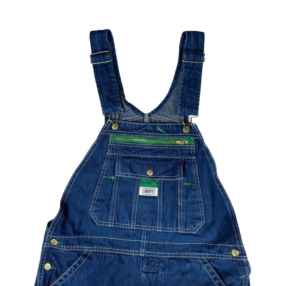 Liberty Overall Coverall Denim Jeans Carpenter Workwear Cotton Size 34x32